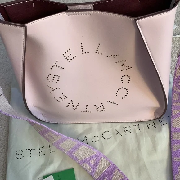 🌸 Stella McCartney perforated logo alter Napa crossbody bag in Lilac - Picture 2 of 15